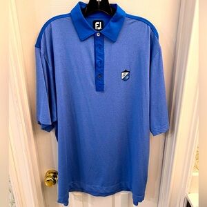 FootJoy Mens Golf Polo Shirt Short Sleeves Athleisure Collared Blue Size XL